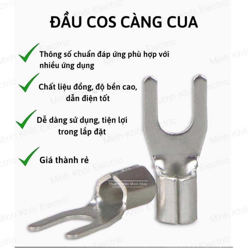 Cos y trần túi 100c,đầu cos trần y,cốt chữ y,cốt chữ u,chẻ,chỉa,càng cua