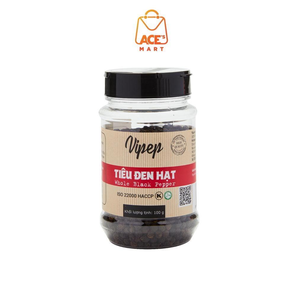 Tiêu đen hạt Vipep nguyên liệu sạch nguyên chất chuyên dùng chế biến món ăn 100g