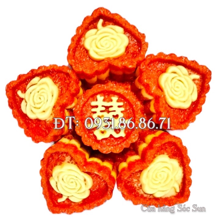 Khuôn ép xôi hình tim Hoa hồng loại 10 cm - Mã số 1204