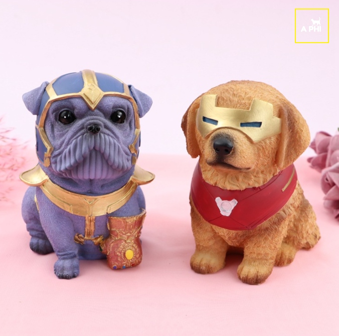 Mô hình cún con siêu anh hùng: Thanos, Captain America, Thor, Iron Man