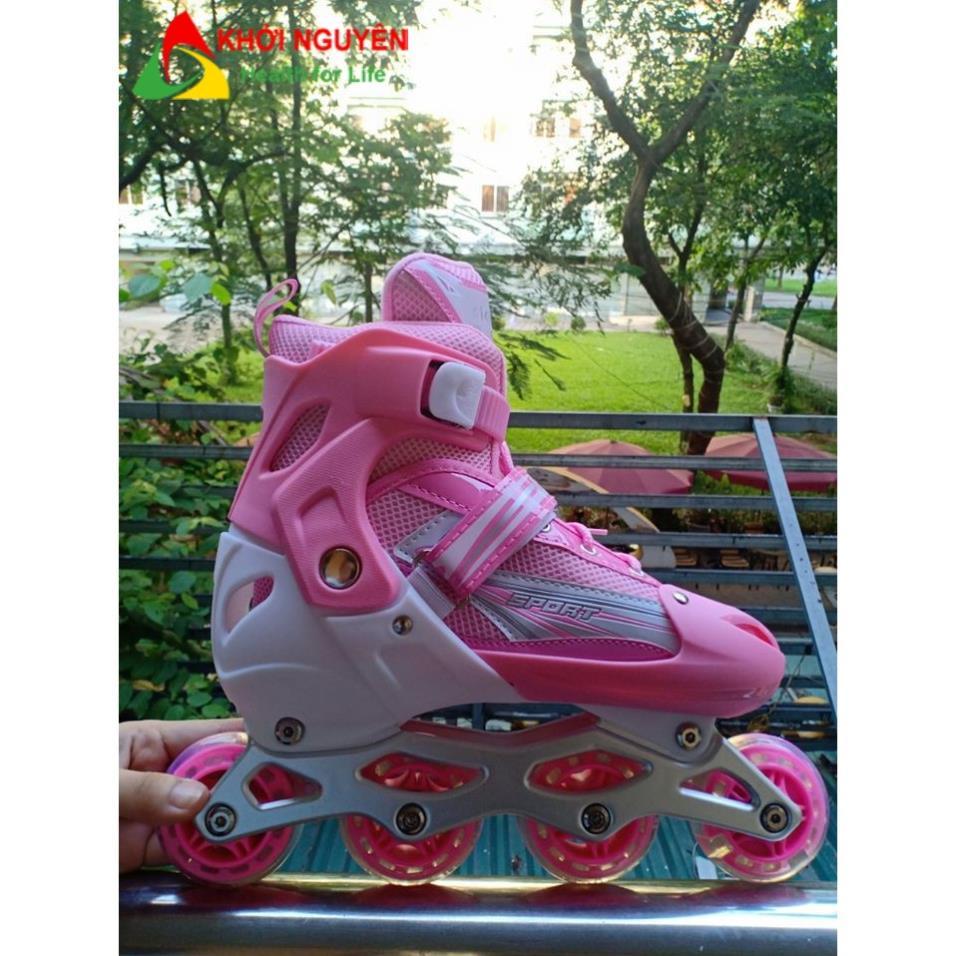 Giày trượt patin trẻ em Kakala tặng bảo hộ chân tay, có đèn led, quà tặng năm mới và sinh nhật KHOI NGUYEN Sport
