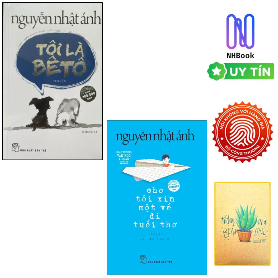 Combo Truyện Dài Nguyễn Nhật Ánh: Tôi Là Bêtô + Cho Tôi Xin Một Vé Đi Tuổi Thơ (2 cuốn/ Tặng kèm Bookmark Green Life)