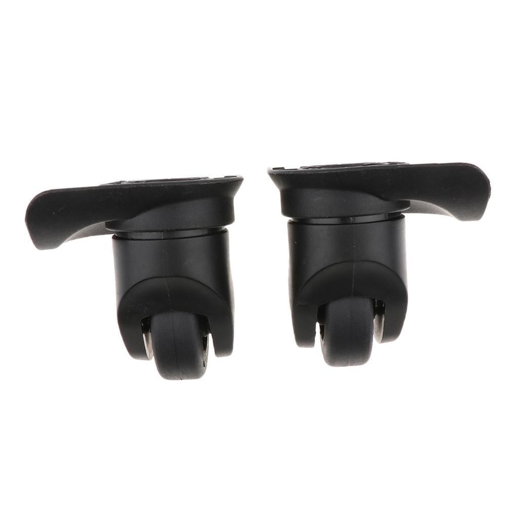 1 Pair Swivel Luggage Wheels Replacement Casters for Suitcase Luggage Black