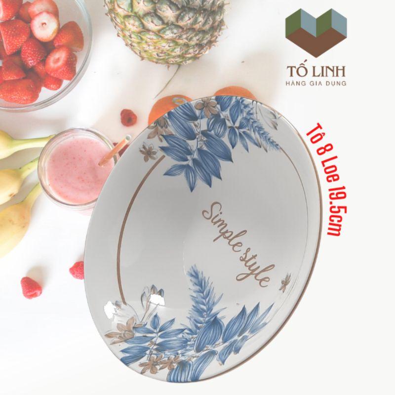 Tô 8 loe sứ cao cấp Style 19.5cm,,tô loe sứ cao cấp 19.5cm Style
