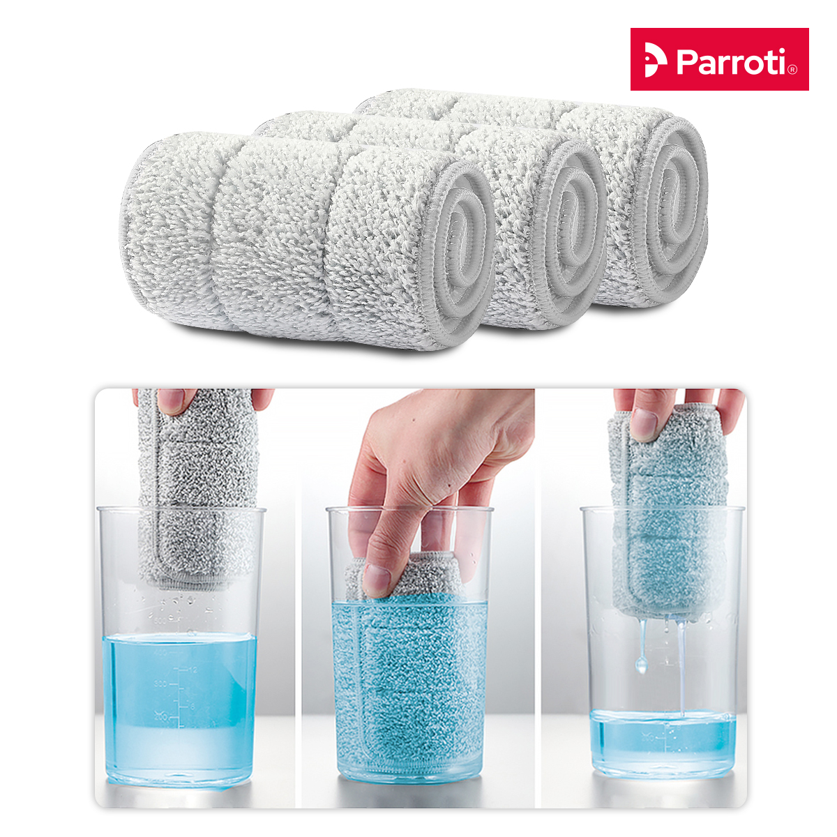 Combo 2 Miếng Lau Nhà Parroti ProMAX - Kích Thước 38 x12 CM