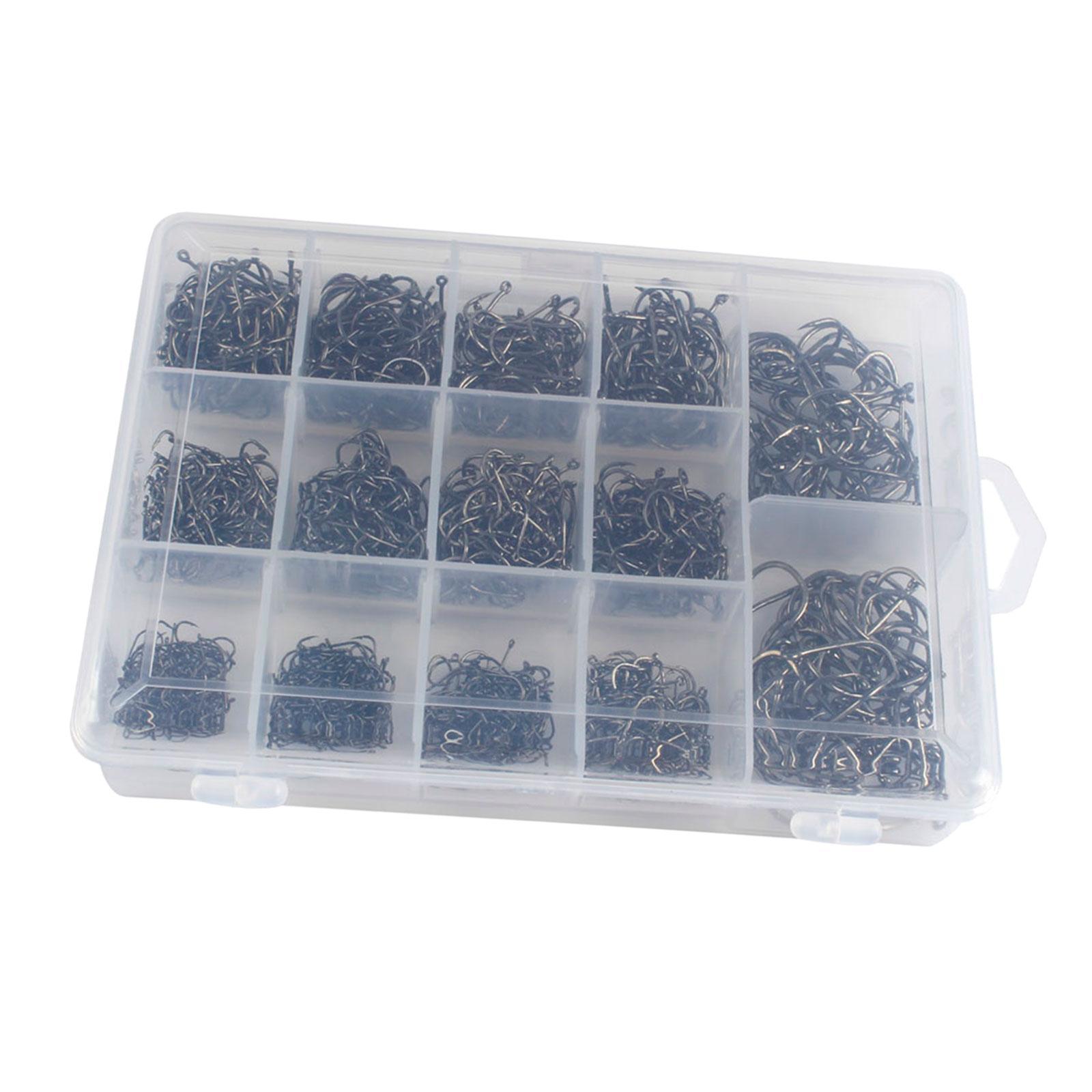 Fishing Hooks Fish Hooks Fishing Terminal Supplies Offset Fishing Hooks Circle Hooks for Bass Freshwater Outdoor Sports Catfish Sea Fishing