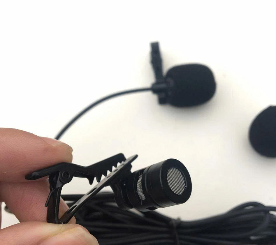 Cặp micro cài áo cho Camera, Gopro, Smartphone Micro kẹp áo thu âm đôi dùng cho điện thoại, laptop, máy tính bảng - Hàng Nhập Khẩu