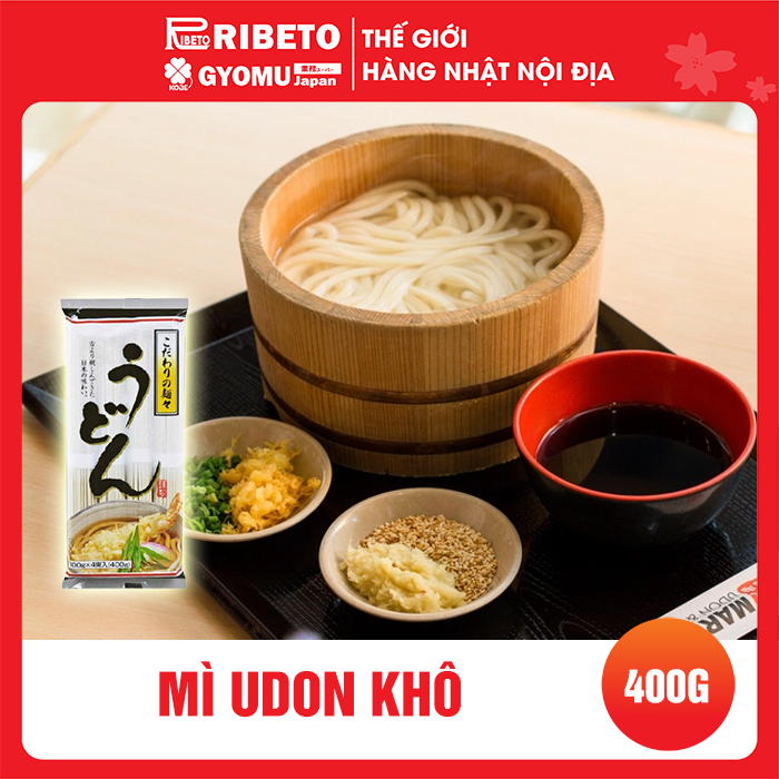 Mì Udon khô Nhật Bản - Gói 400gram - Hàng Nhật nội địa