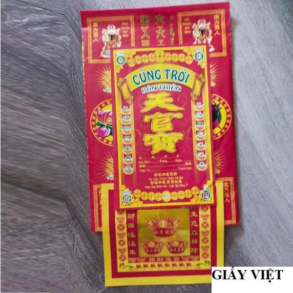 Giấy cúng ngoài trời mùng 9 Ngọc Hoàng