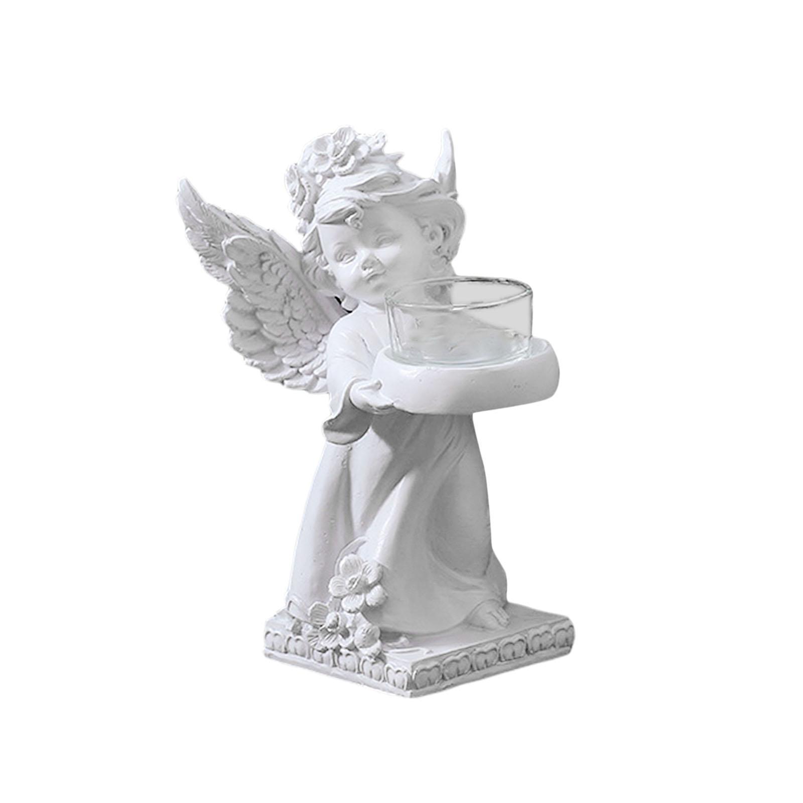 Angel Candle Holder, Candle Plate Decor,  Figurine, Tea Light Holder, Angel Figurines for Home Dinner, Housewarming Gifts Wedding