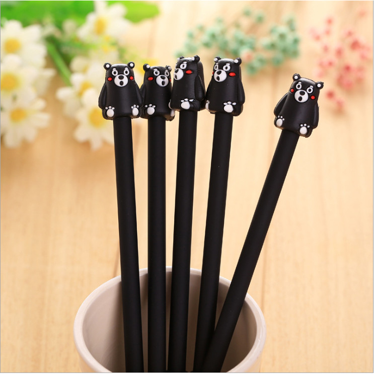 Bút bi nước hoạt hình giao ngẫu nhiên BB02 hình gấu đen