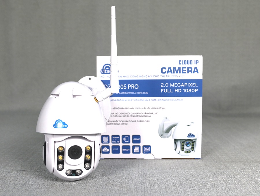 Camera IP Wifi Ngoài Trời Vitacam DZ1080S Pro 2.0mpx - Xoay 355 độ, đàm thoại 2 chiều - Hàng Chính Hãng