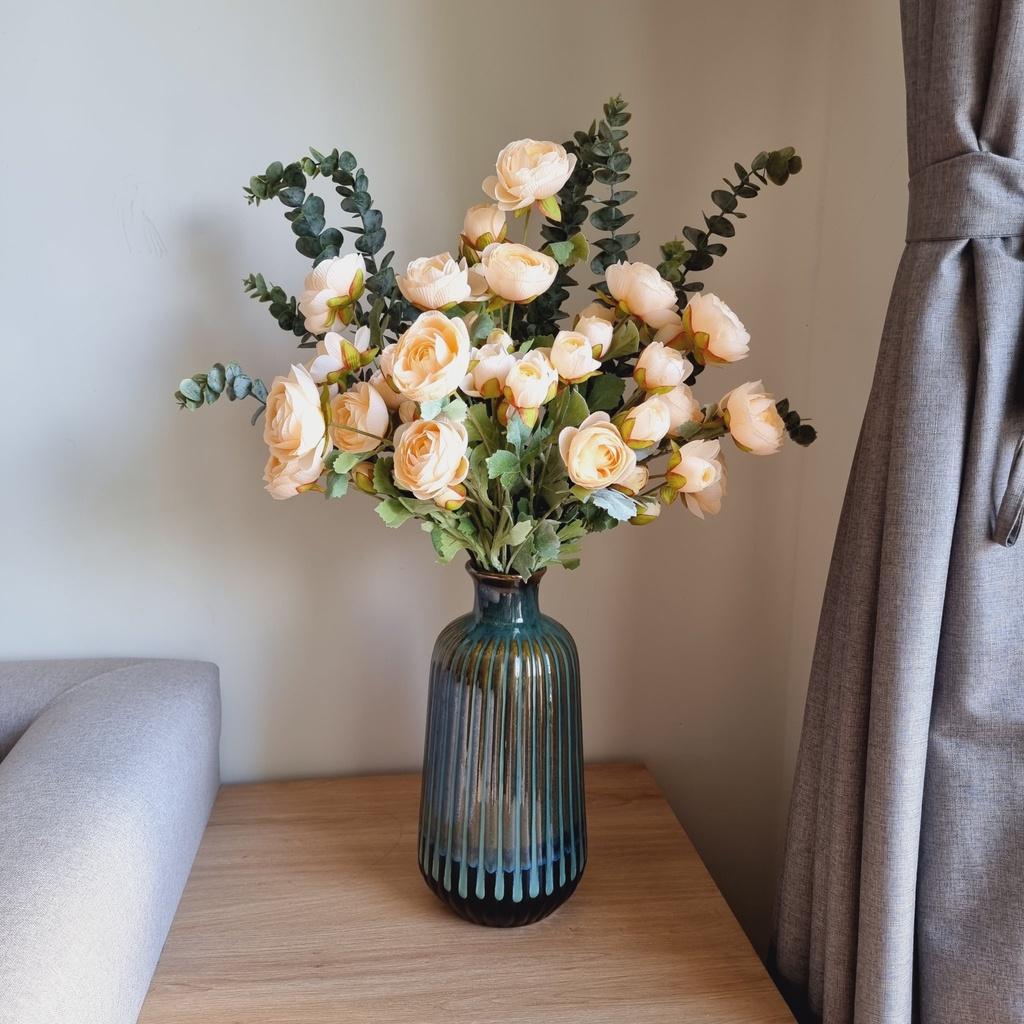 Hoa mao lương lụa đẹp nhập khẩu loại 1 - Hoa giả trang trí decor 1 cành 4 bông 2 nụ