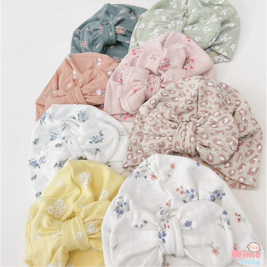 Mũ nón turban bé gái (5-10kg) - bộ sưu tập mùa hè vải thoáng khí Mimo Baby MTB15