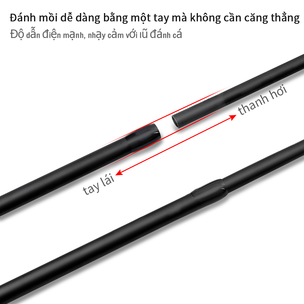 OneTwoFit 1.8M 2 Phần Máy dùng / Mày ngang Cần câu sợi Carbon Cần câu Câu cá Giải quyết Câu cá ngoài trời