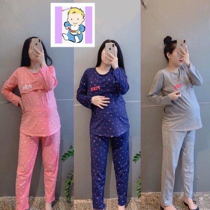 Bộ đồ bầu và sau sinh dài Pink