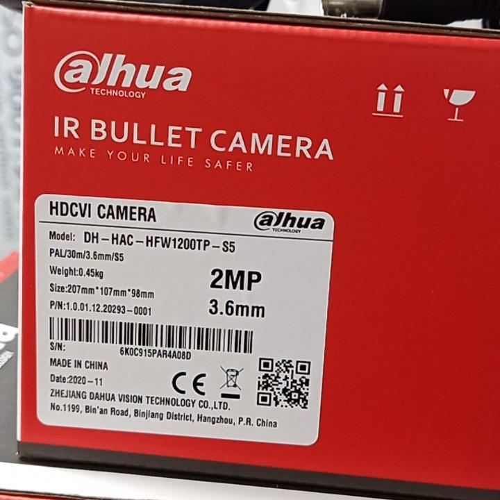 Camera thân HDCVI Dahua DH-HAC-HFW1200TP-S5 2MP 1080P hồng ngoại 30m hàng chính hãng DSS Việt Nam