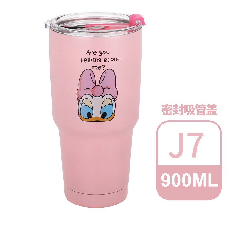 Ly Giữ Nhiệt Thái Lan 900ml Tặng Kèm Túi Đựng, Ống Hút Và Cọ Rửa