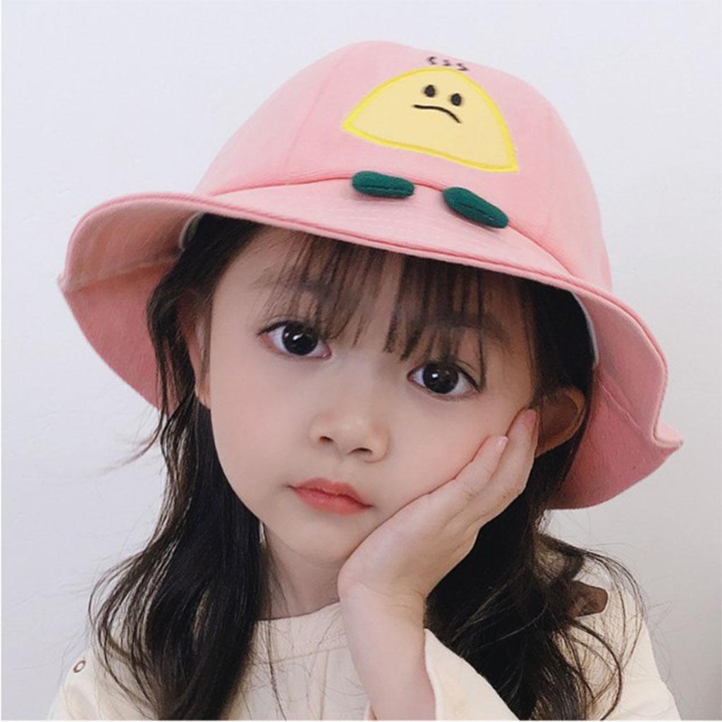 UV Protection Hat for Kids Pink+Beige