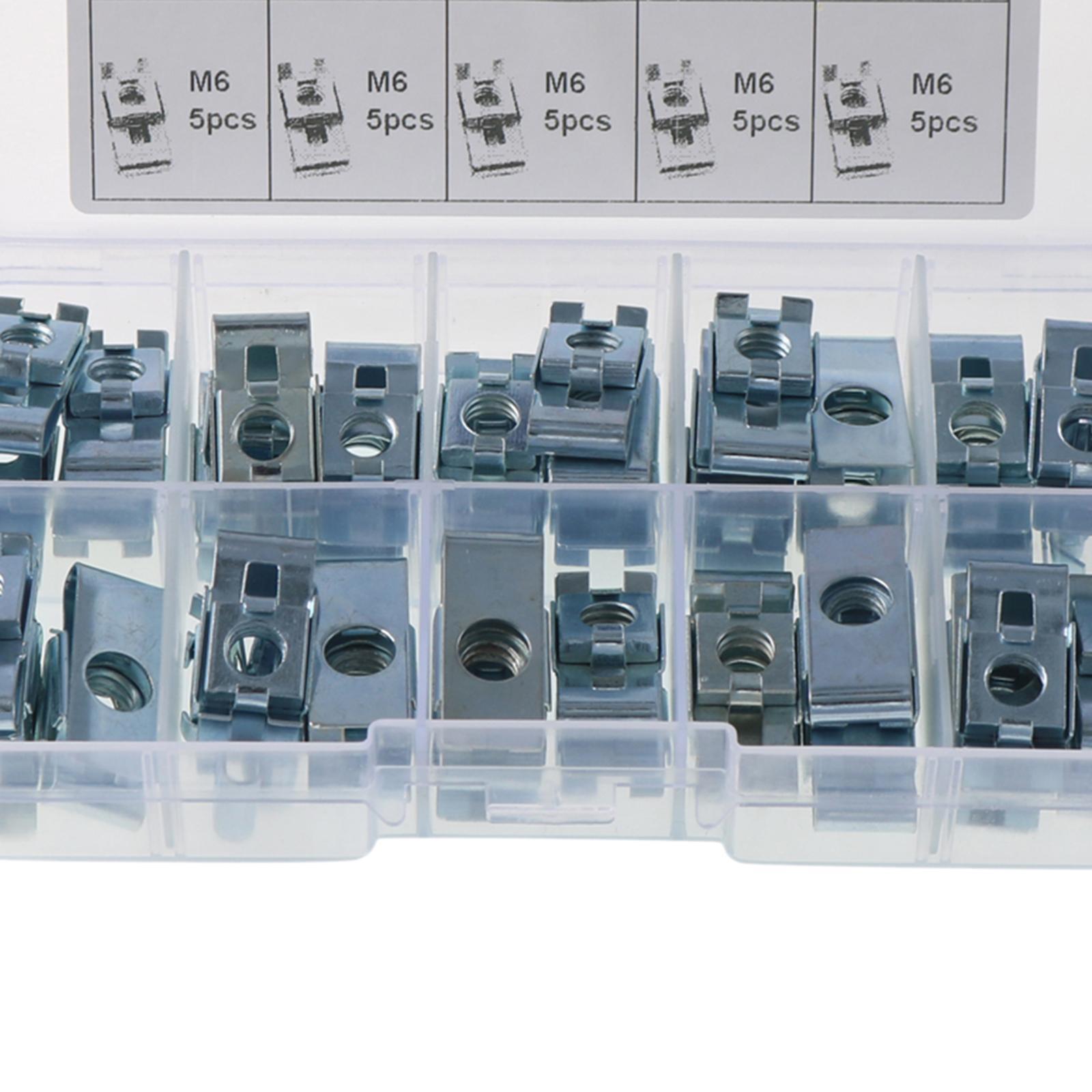 M6 Thread Clip Nut Set Interior Accessories Fixing Nut Fastener for Car Panel Motorcycle Spare Parts