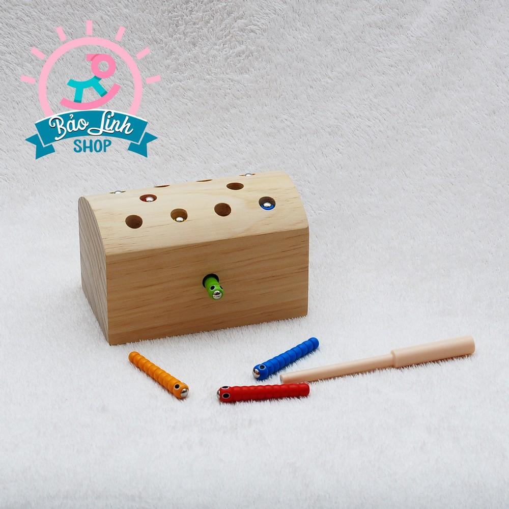 Câu sâu bằng gỗ| Đồ chơi gỗ an toàn