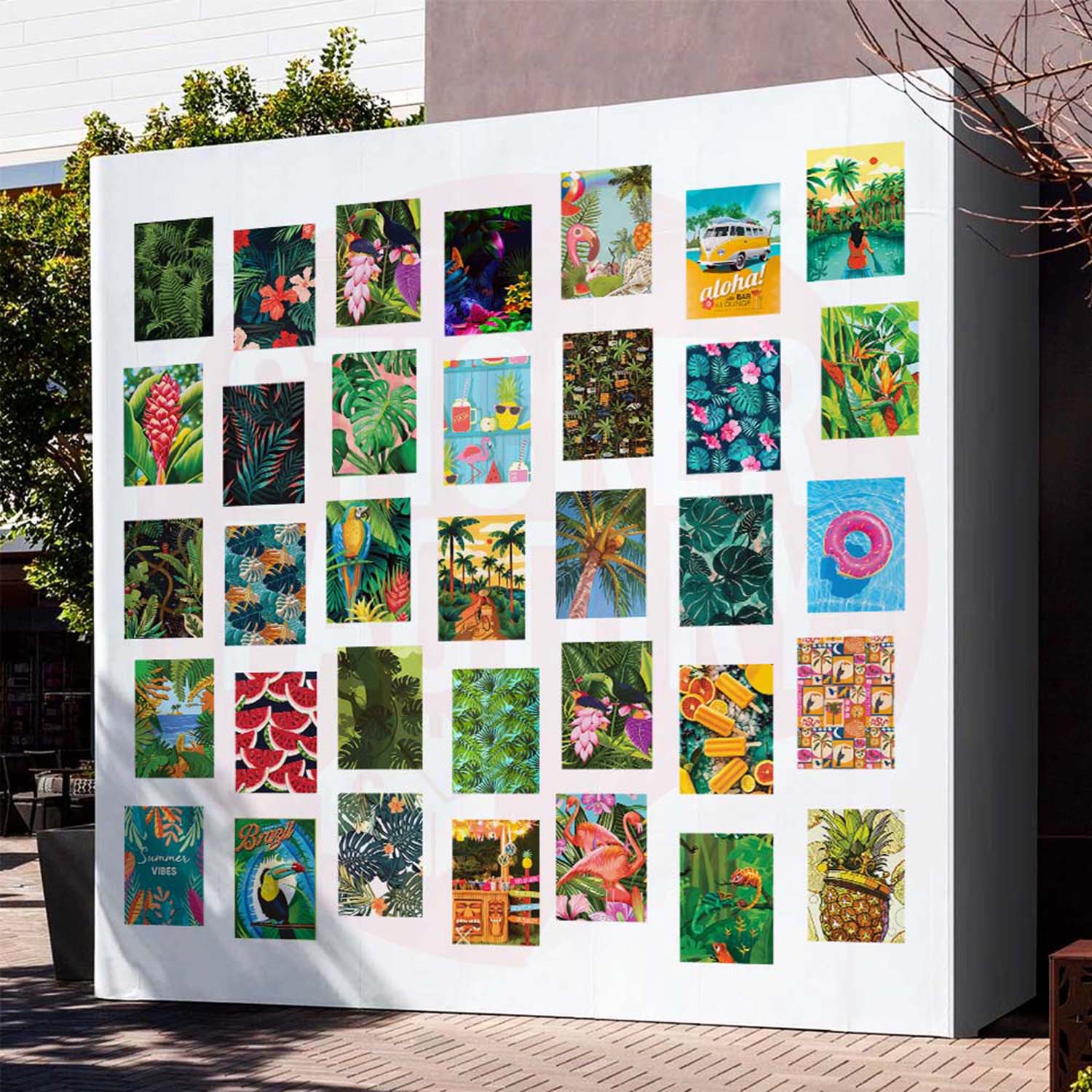 TROPICAL - Set 50 Poster A4 dán tường trang trí decor quán nhà cửa - STICKER FACTORY