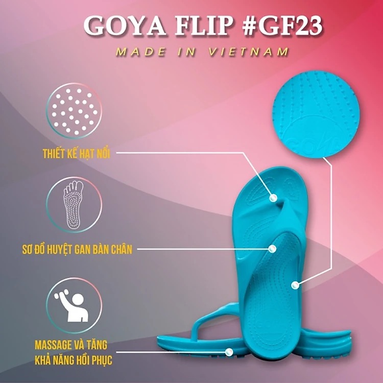 [HOT] Dép Thể thao chạy bộ Goya Flip GF23 - Màu Xanh