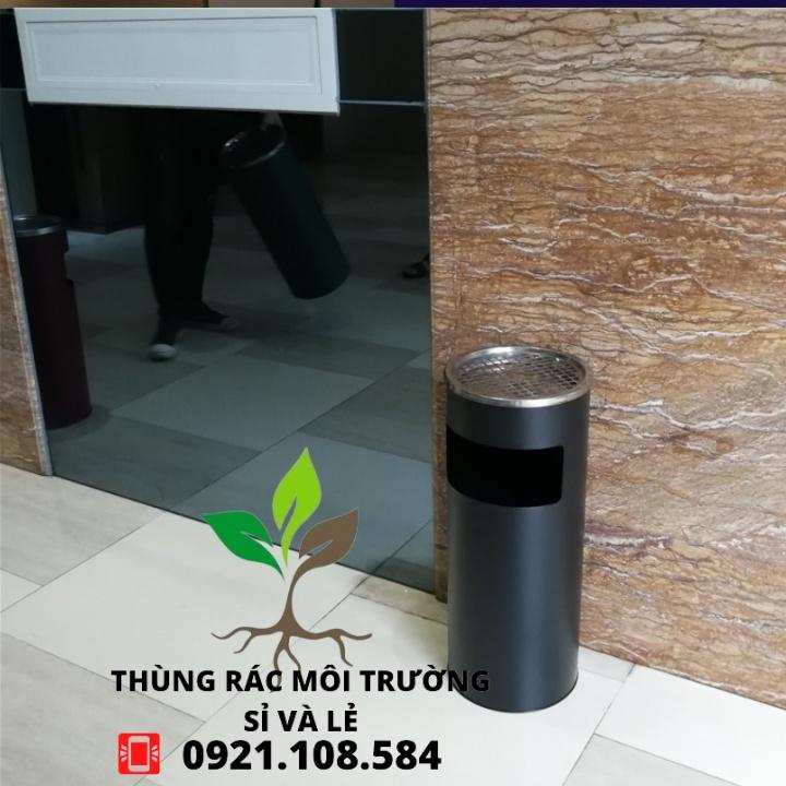 THÙNG RÁC GẠT TÀN DẠNG TRON INOX