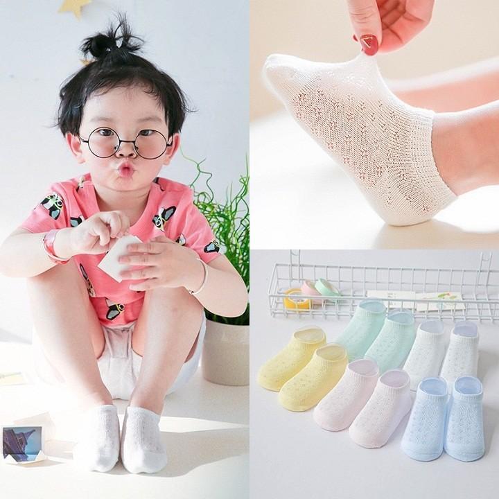 Set 5 Đôi Tất Lưới Hè Thu Cho Bé Trai Bé Gái TL03 Siêu Yêu