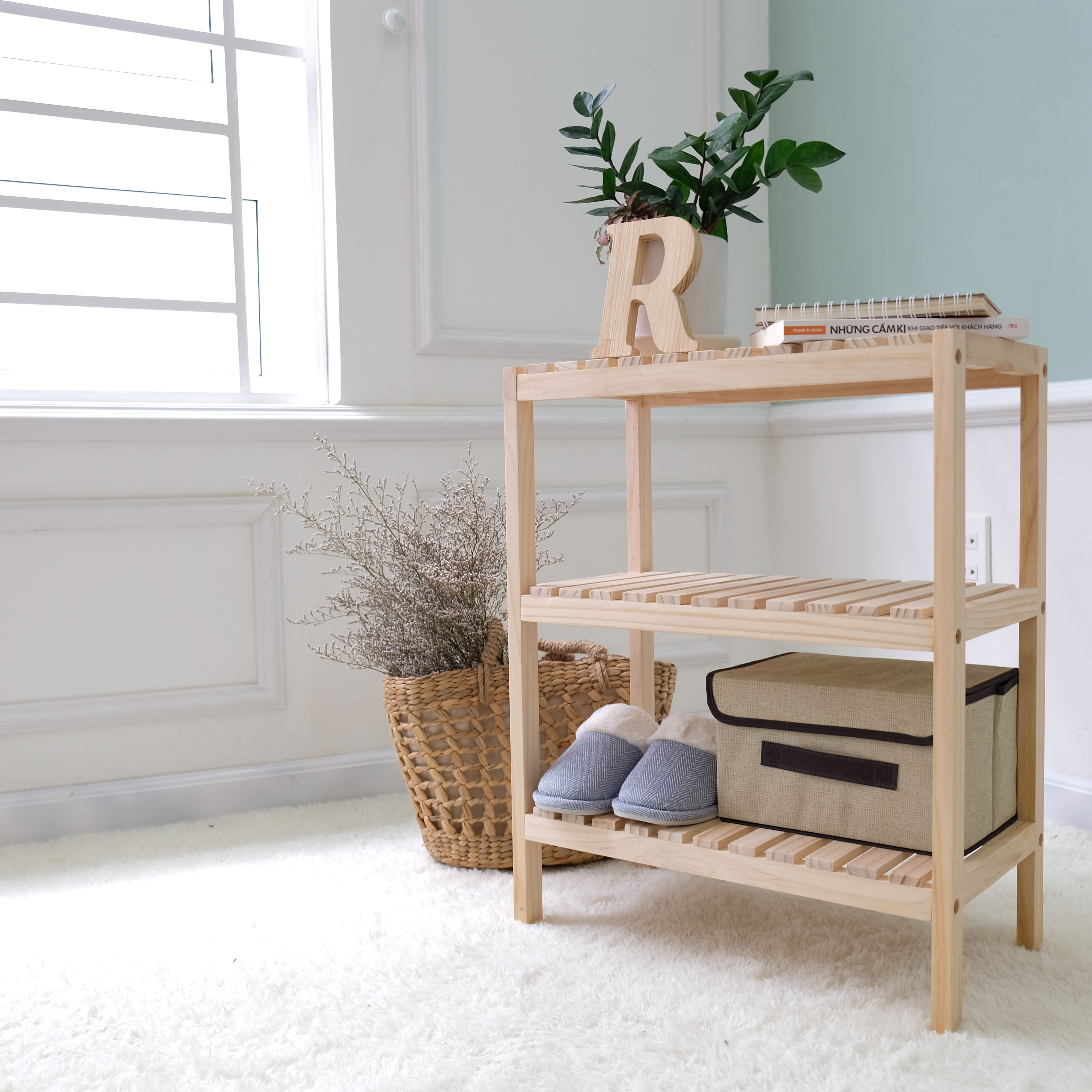 Kệ giày dép Bench 3FS Gỗ tự nhiên NỘI THẤT KIỂU HÀN