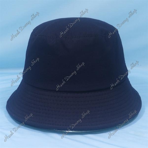 Nón tai bèo mũ bucket vành nhỏ thêu chữ Độc Thân Vui Tính - Đen