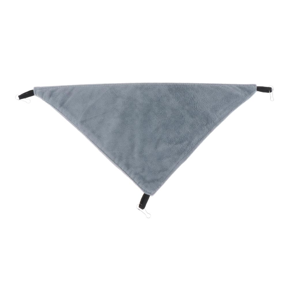 Triangular Hamster Bird Ferret Rabbit Squirrel Hammock Hanging Bed Gray