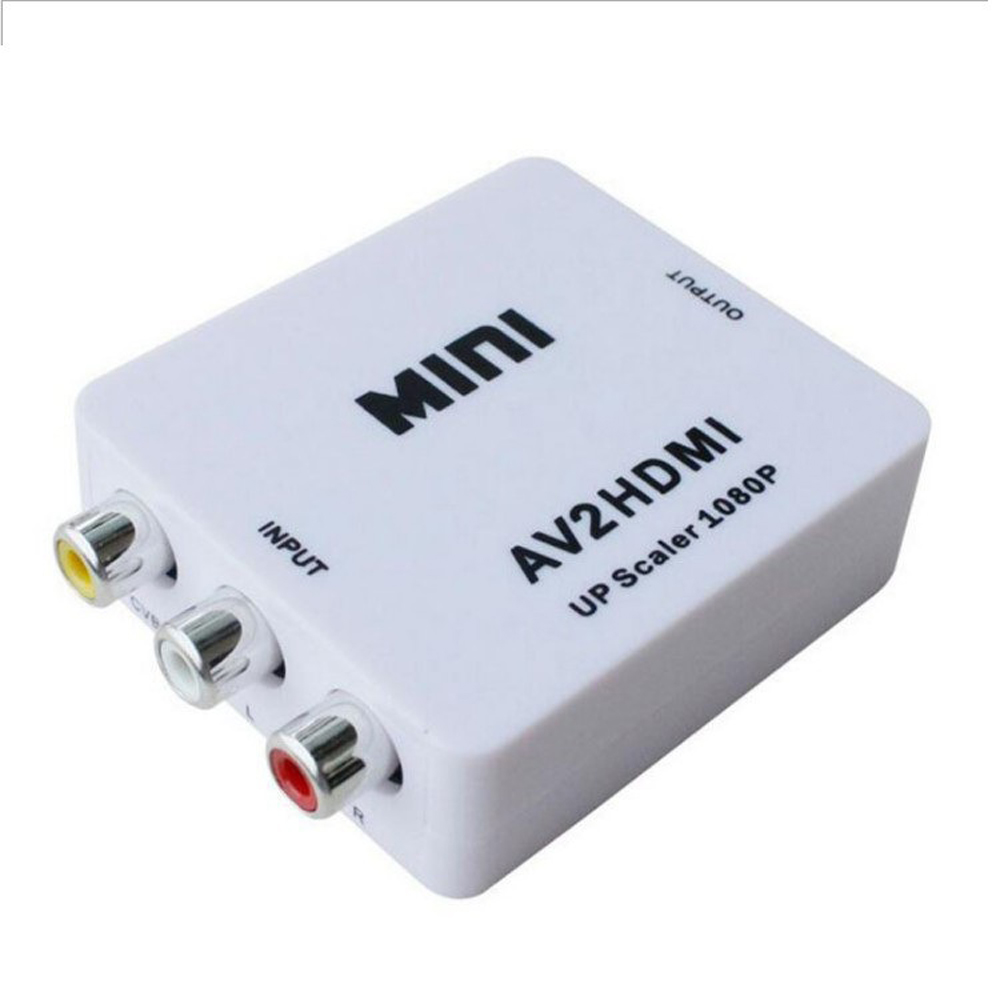 Bộ chuyển đổi AV sang HDMI Scalar chuyển đổi Video Composite Box Mini RCA AV CVBS to HDMI Converter - Màu trắng