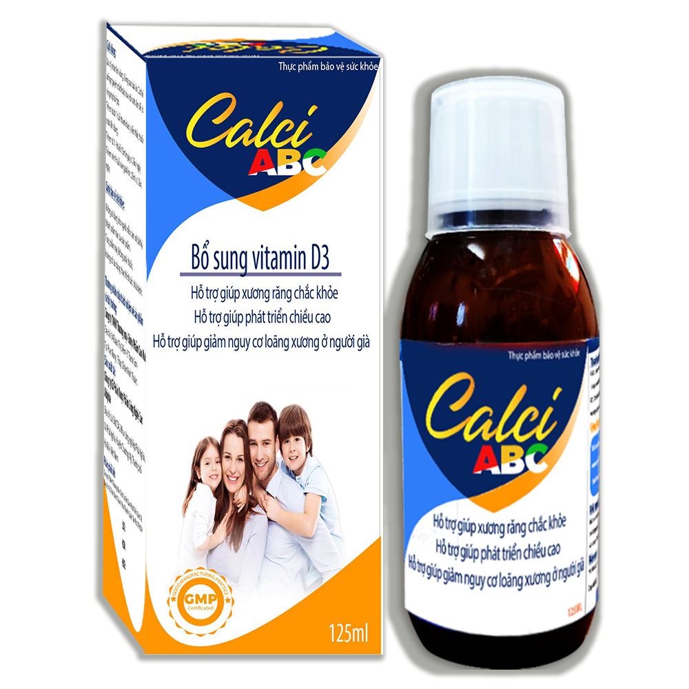 Siro Calci ABC - tăng trưởng chiều cao, giúp xương và răng chắc khỏe - 125ml