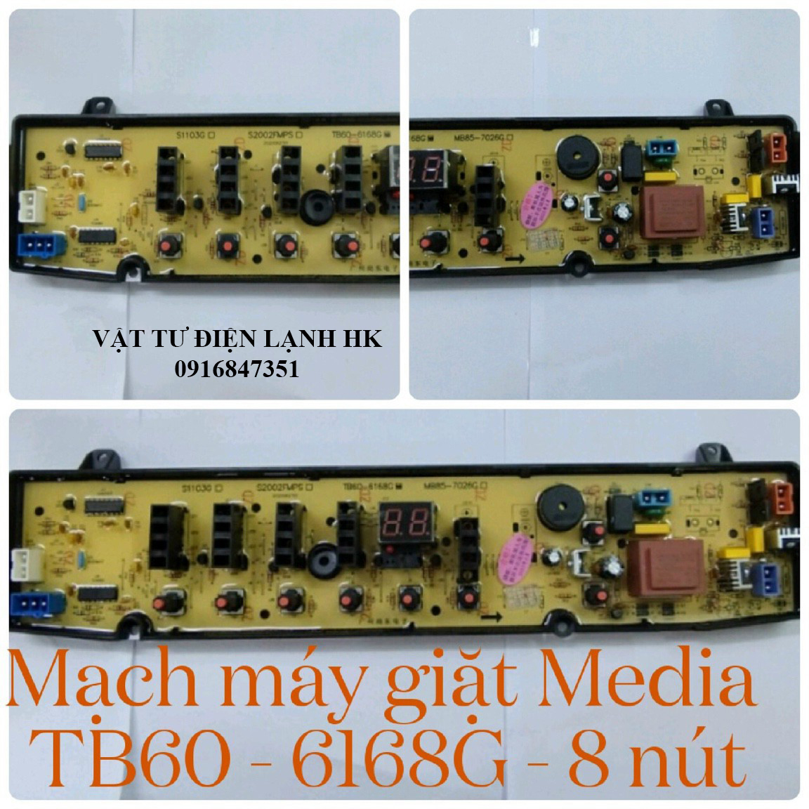 Bo mạch dùng cho máy giặt MIDEA 5 6 8 nút TB60-1068G MB85-7026G TB60-6168G Vỉ broad điều khiển mg Media TB60 - 1068G 6168G MB85 - 7026G