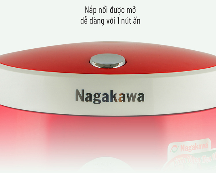Nồi cơm điện Nagakawa NAG0101 - Màu Đỏ - Hàng chính hãng