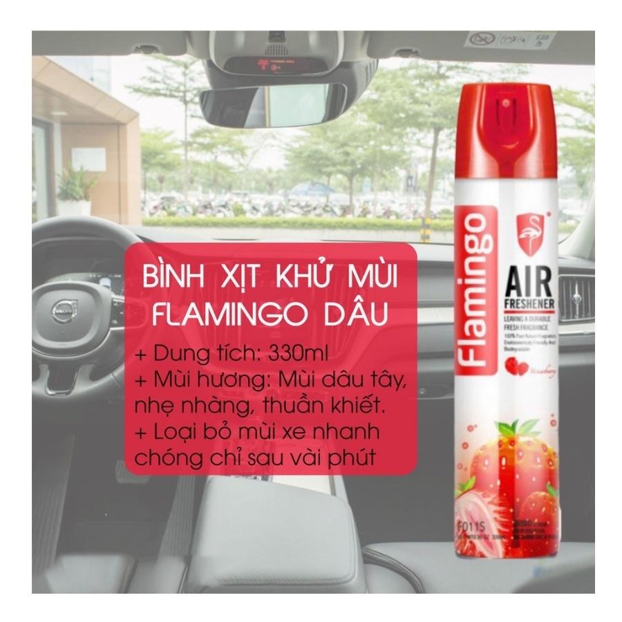 Xịt khử mùi ô tô Flamingo F011 dung tích 330ml mùi hương nước hoa, hoa quả từ thiên nhiên