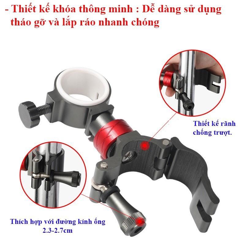 Bộ 2 Pat Ô , Dù câu cá chất liệu hợp kim nhôm magie cao cấp gắn ghế tiện lợi