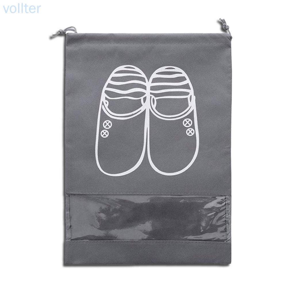 Shoes Bag Dust-proof Portable Shoes Organizer Non-woven Fabric Waterproof Travel Clothes Holder, L