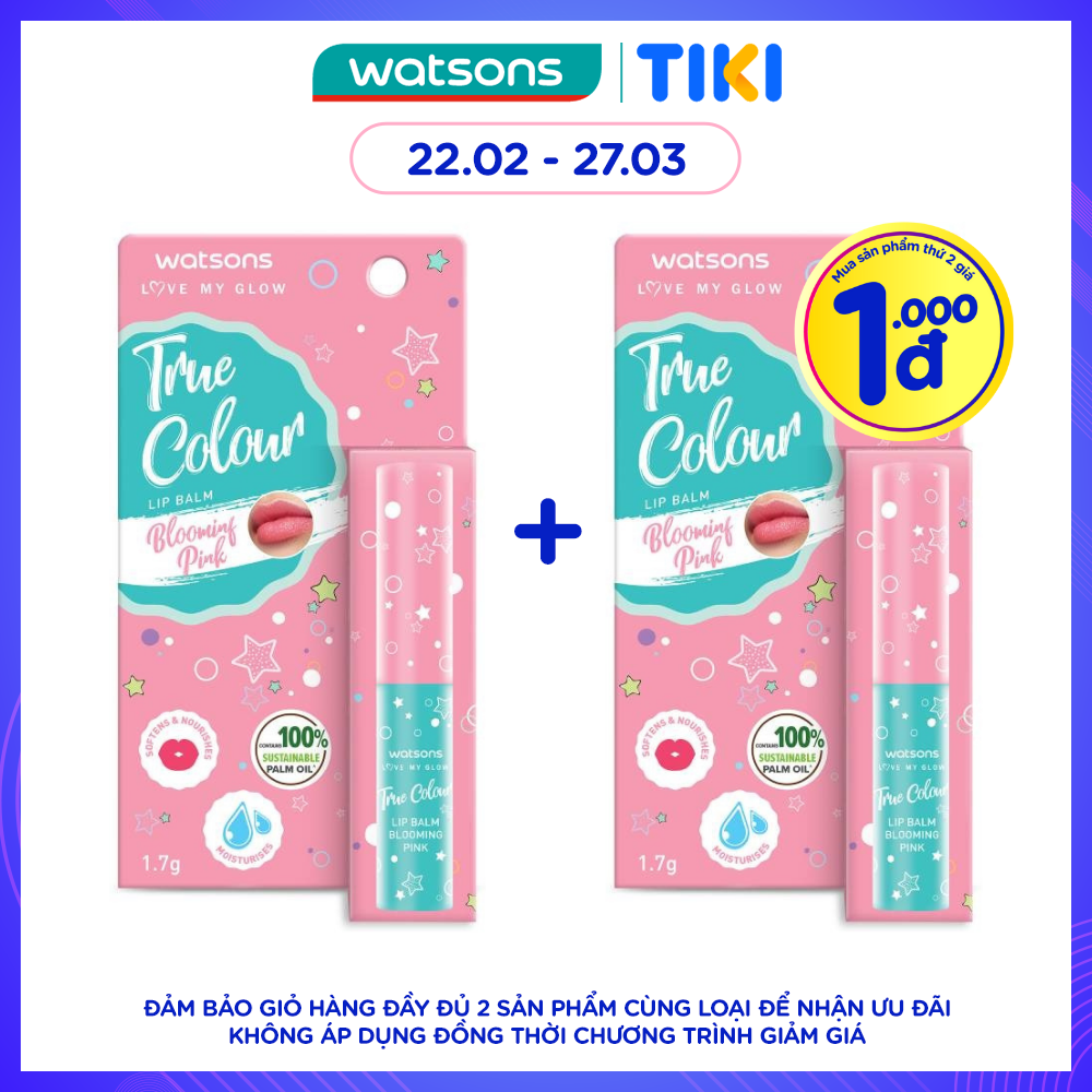 Son Dưỡng Có Màu Watsons True Color Blooming Pink 1.7g