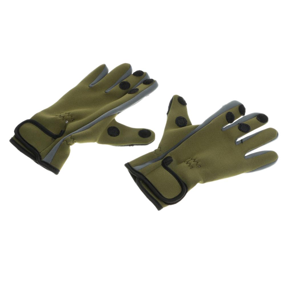 1 Pair Fishing Gloves Anti Slip Warm Cycling 3 Half-Finger Gloves M Camo
