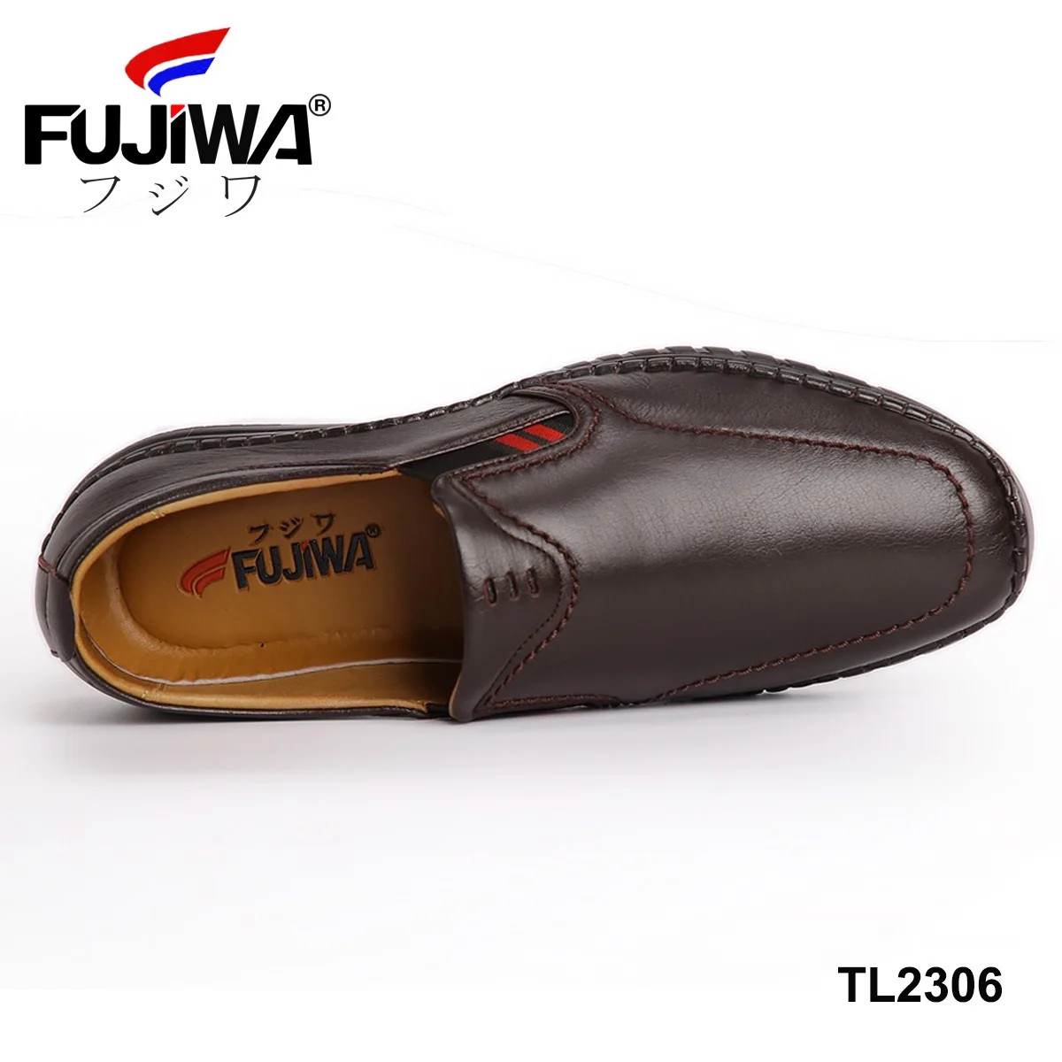 Giày Lười Nam Da Bò Fujiwa - TL2306. Da bò cao cấp, đế cao su tạo độ bám tốt, bền bỉ theo thời gian