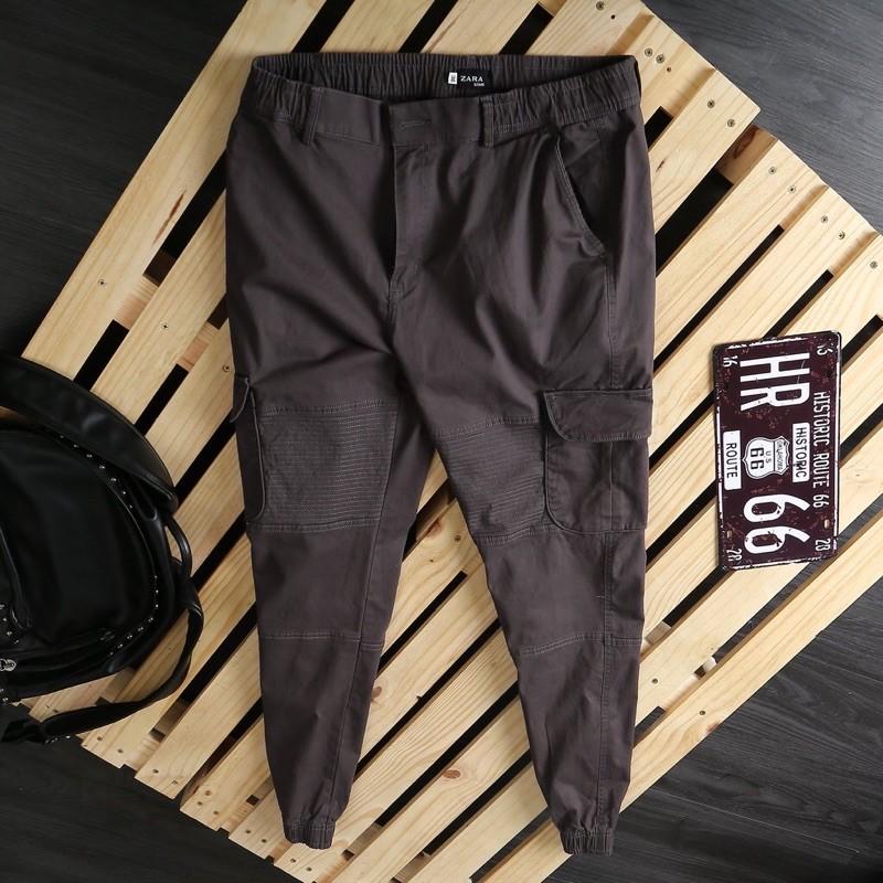 (big size &lt; 130kg) quần kaki jogger nam dài big size có túi hộp