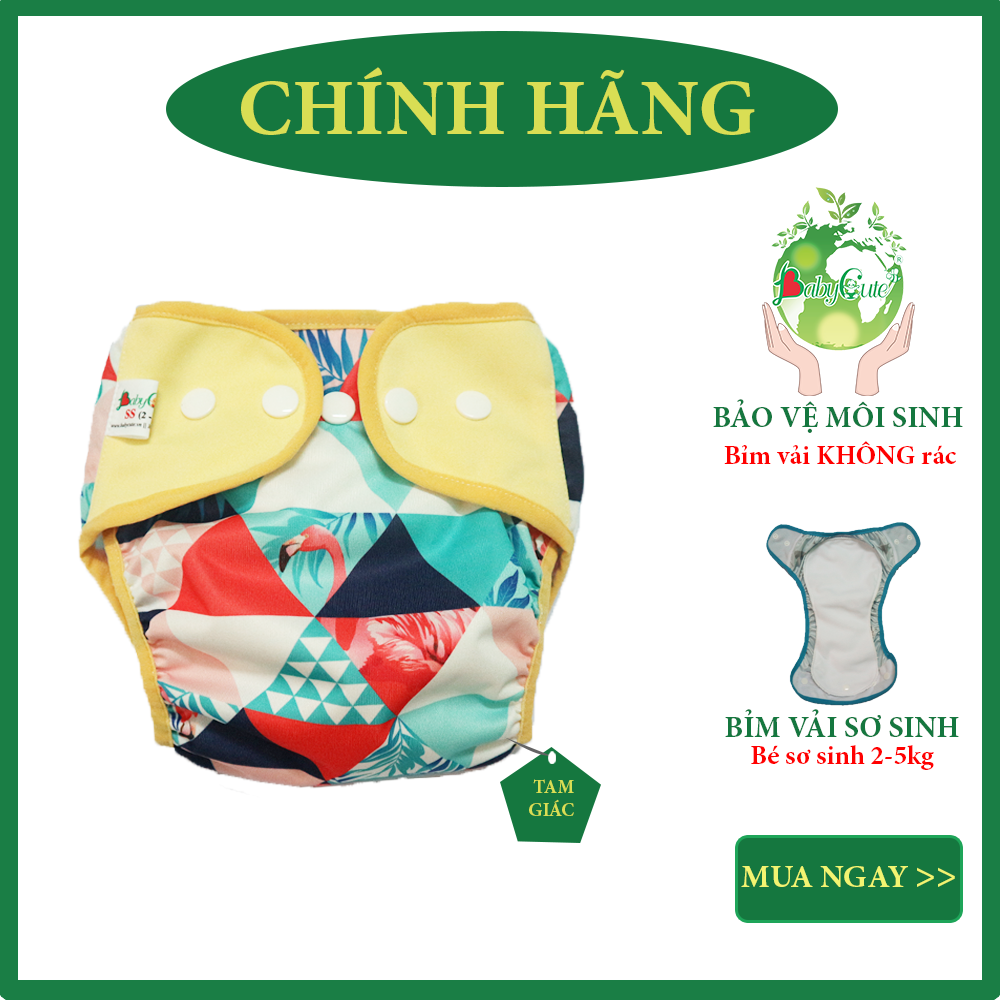 Combo 3 bộ tã vải Sơ sinh BabyCute size SS - Giao mẫu ngẫu nhiên