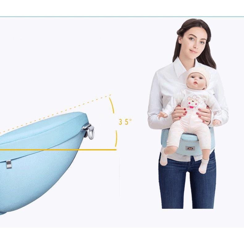 Địu trẻ em thoáng khí 12 tư thế có bệ ngồi chống gù lưng cho bé yêu loại xịn, đai điệu trẻ em có thể tháo tách rời