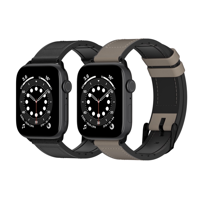 Dây đồng hồ SwitchEasy Hybrid Silicone-Leather Dành Cho Apple Watch Series 1-7/SE - Hàng chính hãng