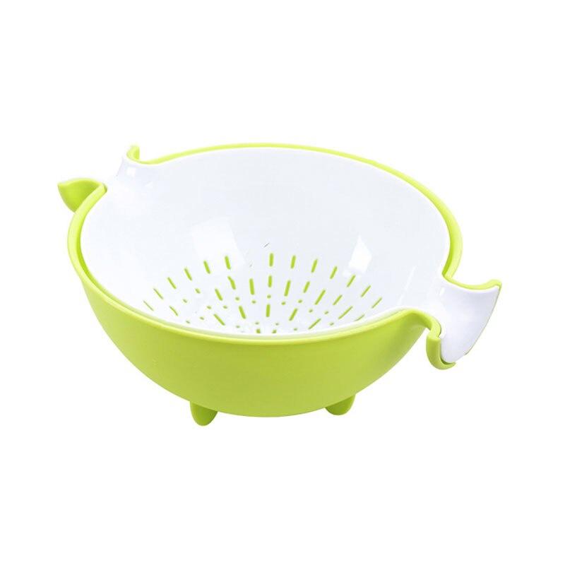 Strainer Double Layer Drainer With Handle Kitchen Tools Food Grade PP Colander Fruit Vegetable Washing Basket Strainer