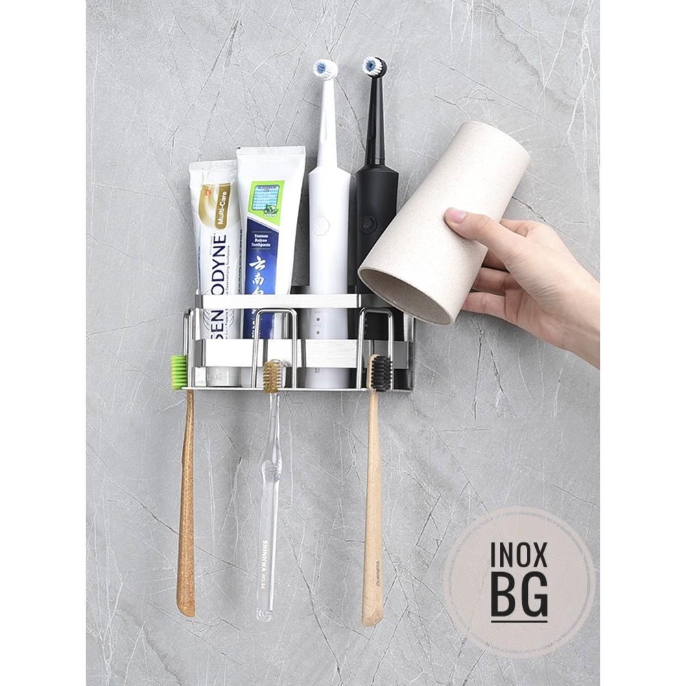 KỆ CẮM BÀN CHẢI, KEM ĐÁNH RĂNG, CỐC DÁN TƯỜNG