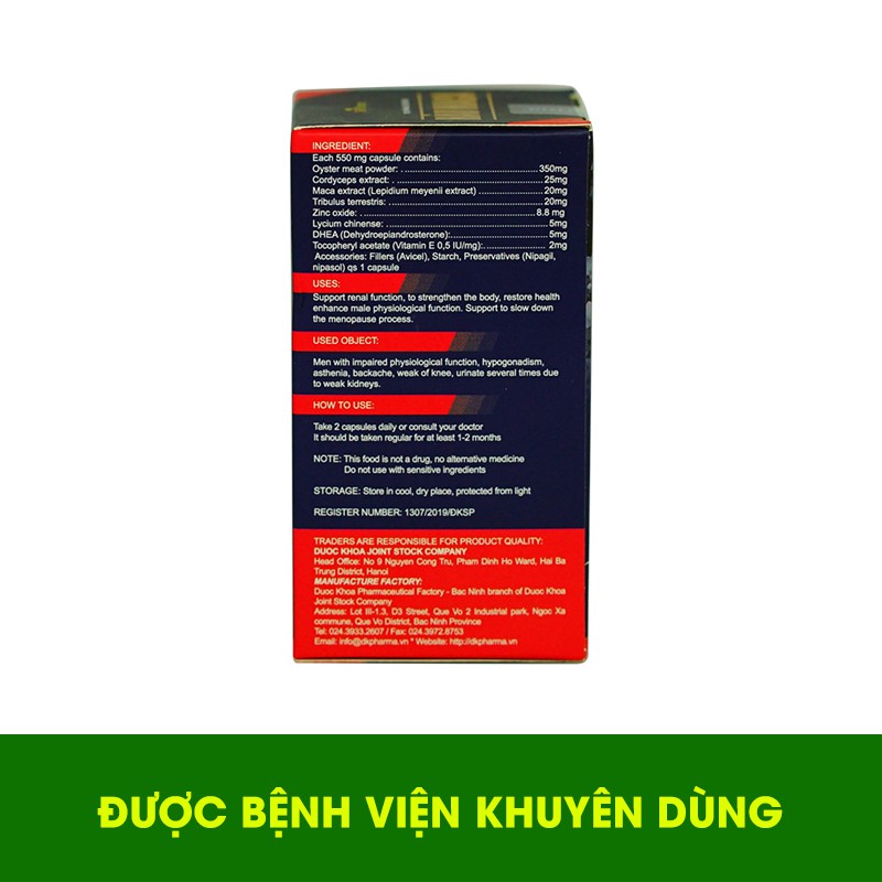 Viên bổ thận tráng dương DK Pharma Hàu Maca 30 viên