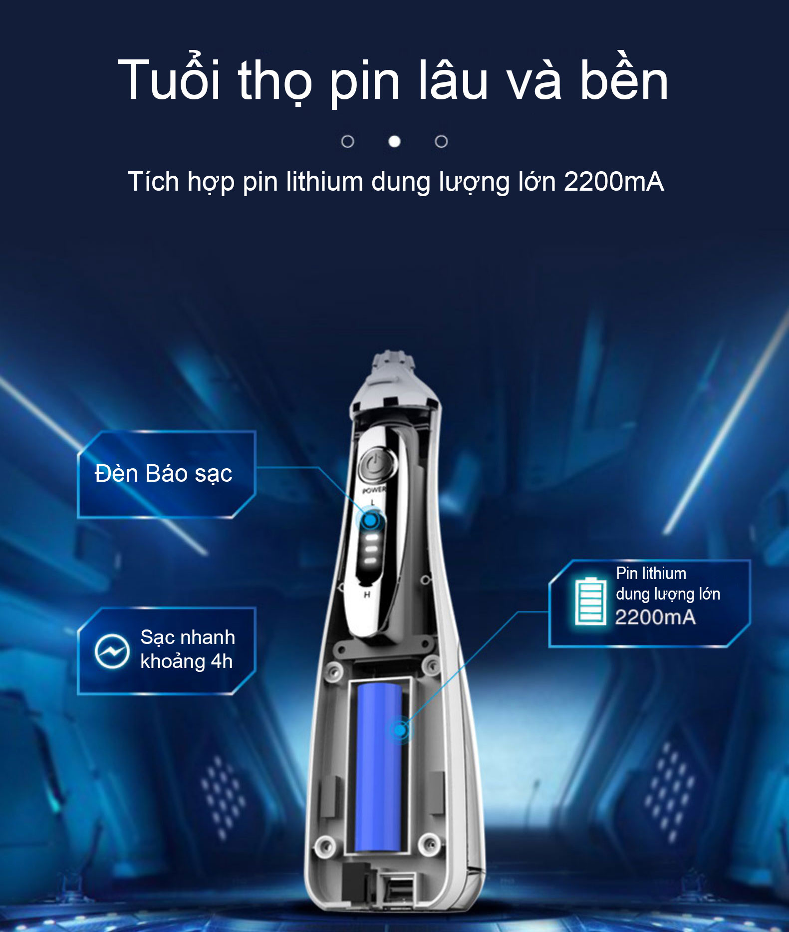 Máy Tăm Nước Du Lịch Water Pulse V400 Plus, Làm Sạch Răng Massage nướu, sử dụng mọi lúc mọi nơi,  chăm sóc răng hàng ngày - Hàng Chính Hãng